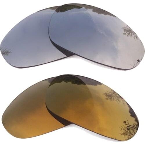 Silver Mirrored & Bronze Gold Mirrored Polarized Replacement Lenses for Juliet Frame 100% UVA & UVB