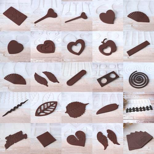 A variety of shapes leaves loving heart wings Non-stick Silicone Chocolate Mold Ice Molds Cake Mould Bakeware Baking Tools