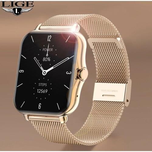 LIGE New Bluetooth Call Smart Watch Men Women Smartwatch ECG Fitness Tracker Waterproof 1.69 inch touch screen For Android iOS