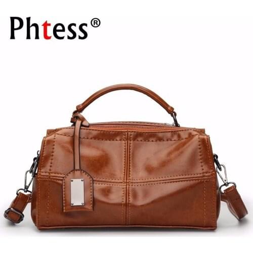 2019 Luxury Leather Handbags Women Bags Designer Brand Boston Bags For Girl Bolsa Crossbody Bag For Women Small Tote Bag Vintage