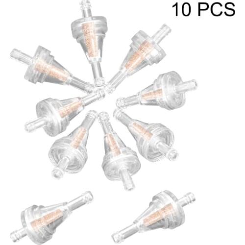 10pcs/set 1/4" 6.3mm Motorcycle Inline Gas Fuel Filter Universal Fuel Line For Dirt Bike ATV UTV Gasoline Filter