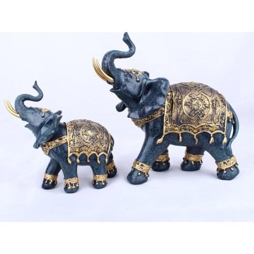 Home Decorations Continental Resin Elephant Decoration Resin Crafts Cabinet Office Living Room Decoration