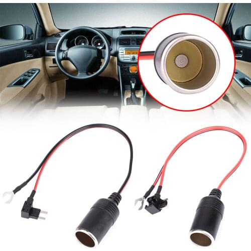 Cigarette Lighter Seat Take Electricity Universal Adapter Plug Socket Fuse Outdoors DC 12V Cars Black