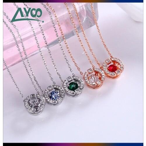 SWA Fashion Jewelry Charming Original 1:1 Beating Heart Colored Crystal Womens Name Necklaces Jewelry Gift For Women