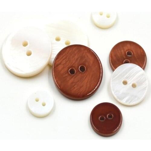 1lot=10 pieces DIY clothing accessories Natural River Shell Pearl White buttons for clothing white Natural Shell button