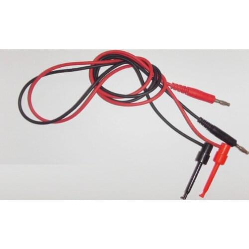 10 pair high quality 16awg silicone wire black red 4mm Banana Plug to Copper Dual Test Hook Clip Cable Lead Wire x 1m