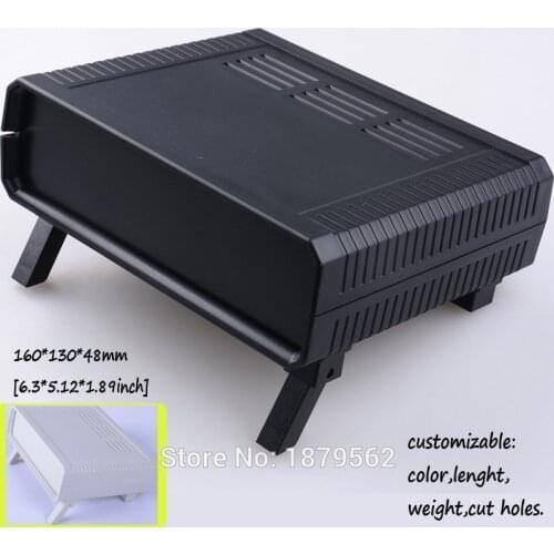 [2 colors]160*130*48mm plastic electronic box diy PLC project case desktop enclosure abs junction box PBC outlet box switch box