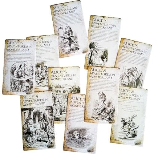 20Pcs/pack Vintage Alices Adventure in Wonderland story Post Card Set Greeting Card
