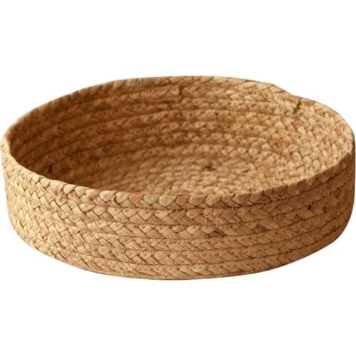 2021 Straw Storage Baskets Hand-woven Rattan Basket Fruit Storage Useable For Home Kitchen Food Container Garden Storage Baskets