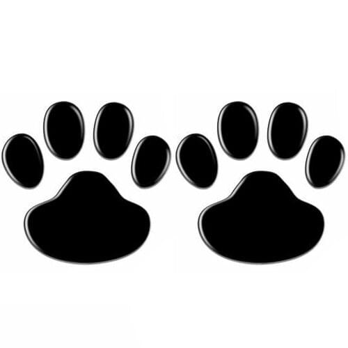 Stereo Car Stickers Dog Footprints Foot Metal Stickers Bear PAWS Decoration Dog Scratches Paste Automotive Supplies