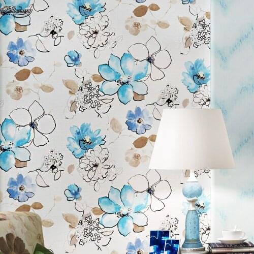 Beibehang American decals can be cloth background personality butterfly flowers retro green wall full of wallpaper authentic