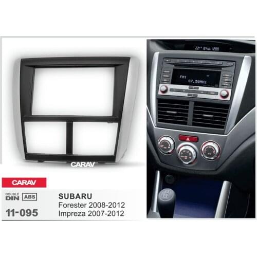 CARAV 11-095 TOP quality stereo facia surround install trim fit dash kit for SUBARU Forester 2008-2012, Impreza 2007-2012 2-DIN