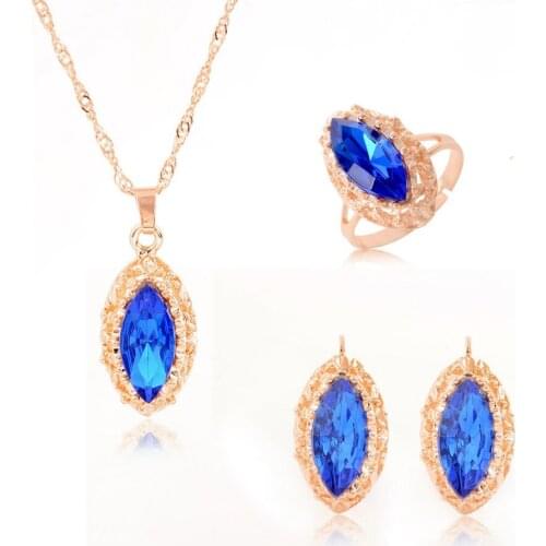 Hesiod Fashion Austrian Crystal Jewelry Sets For Women Vintage Oval Statement Jewelry Sets Bride Accessories Wholesale