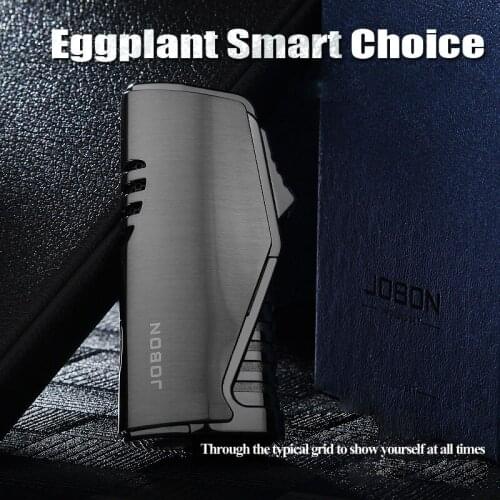 Jobon Triple Torch Metal Unique Jet Lighter Butane Gas Waterproof Windproof Welding Spray Gun Household Items Outdoor Survival