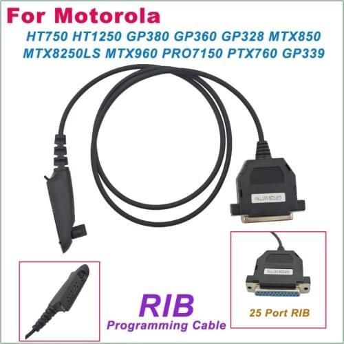 RIB-Related Programming Cable 25pin for Motorola HT750 HT1250 GP328 GP380 GP360 MTX850 MT8250 MTX960 PRO5450 PRO7350 PTX780