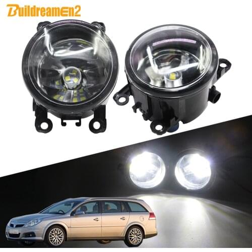 Buildreamen2 For Opel Vectra C Car Fog Light Kit Lampshade + Bulb Daytime Running Light 12V 2002 2003 2004 2005 2006 2007 2008