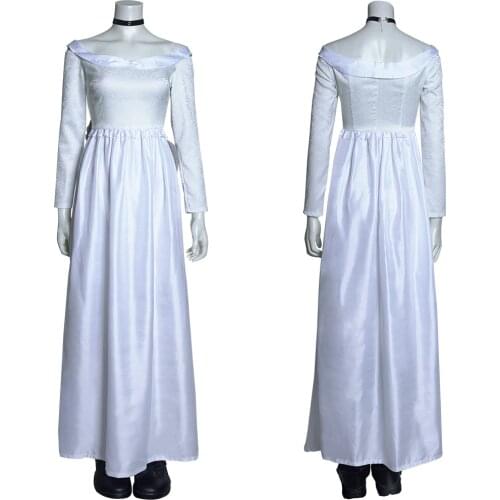 Bride of Chucky Tiffany Cosplay Costumes Long Dress Halloween Suit Outfit