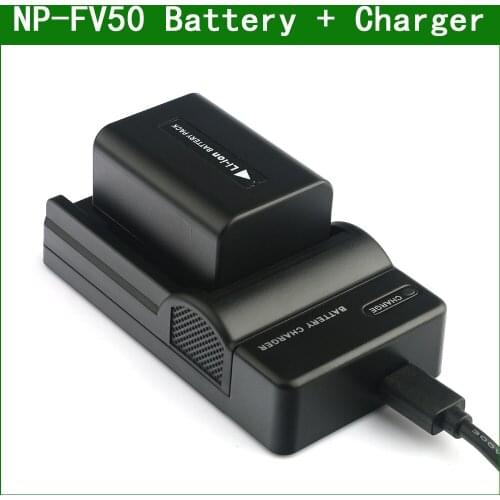LANFULANG NP-FV50 NP FV50 NPFV50 Digital Camera Battery + Charger for Sony DCR-SX44 DCR-SX45 DCR-SX63 DCR-SX65 DCR-SX83 DCR-SX85