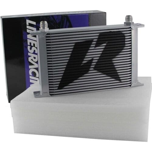 LINESRACING UNIVERSAL 25ROW AN-10AN Engine Racing OIL COOLER Black/Silver