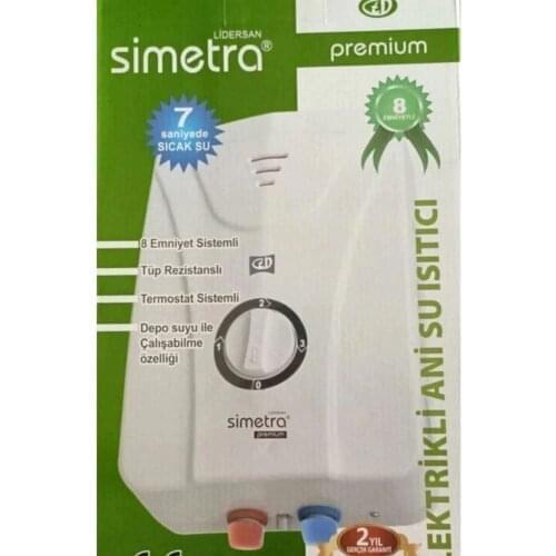 Instant Electric Water Heater 220V Kitchen Bathroom Practic To Use 8 Safety Switches Thermostat 7 kW Plastic White Easy Montage