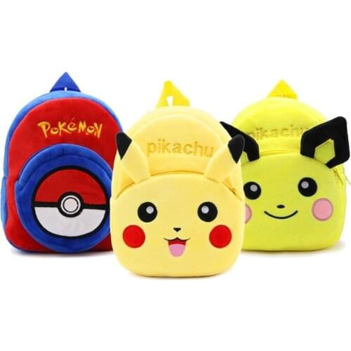 Pokemon plush elf ball cute 1-3 year old plush baby small backpack early education school children cartoon animation school bag