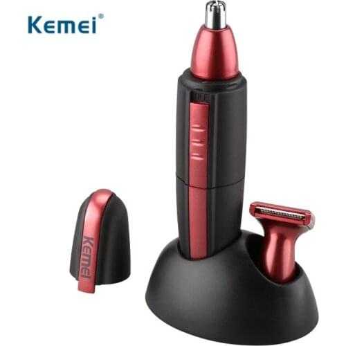 Kemei 2 in 1 Fashion Nose Trimmer Electric Shaving Safe Face Care Clipper Trimmer For Nose Hair Trimmer for Man and Woman