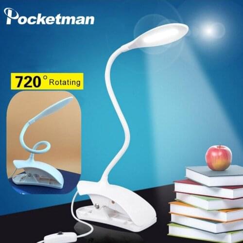 Desk lamp USB led Table Lamp 14 LED Table lamp with Clip Bed Reading book Light LED Desk lamp Table Modern fixtures