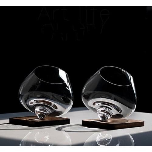 Normann Copenhagen Rocking Whiskey Crystal Glass Cinon Roly-poly Wine Cup Tumbler Liquor Cognac Martell XO Whisky Brandy Snifter