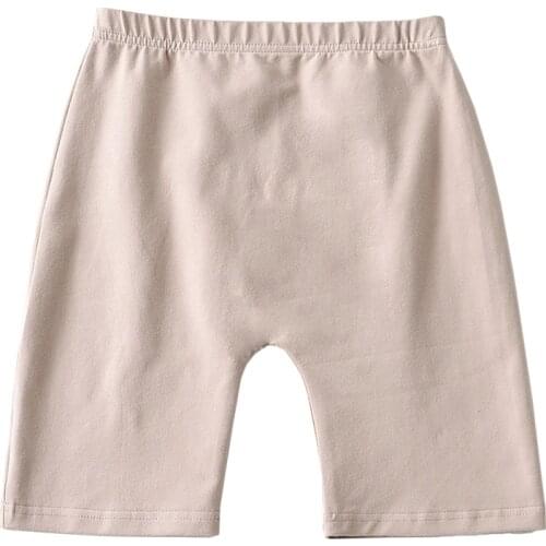 New Arrival Girls Solid Colour Casual Skinny Elastic High-Waist Seamless Cycling Shorts Fitness Pants