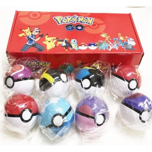 Original Pokemon Clip and Carry Pokeball with Action Figure 8 Pack Exquisite Gift Box Toy Set Kids Gift