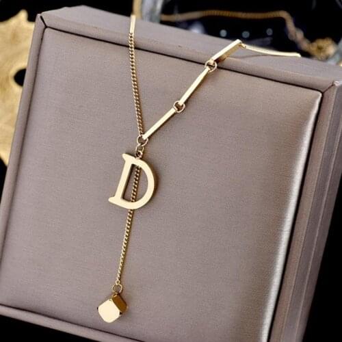 Fashion Letter Titanium Steel Choker Necklace For Woman Gothic Korean Jewelry Hip Hop Party Girls Sexy Clavicle Chain