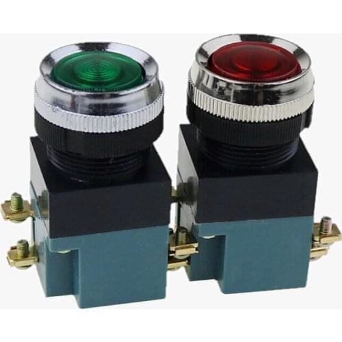 P50 Momentary Push button switch 25mm 5A 380V Circular small size Flat round Red,Yellow,blue,Green,Black LA19-11