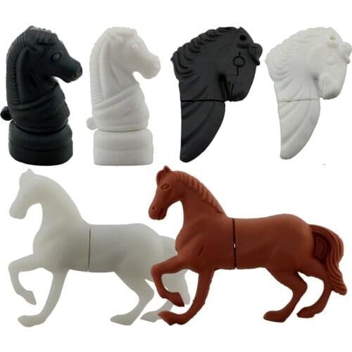 Pendrive International Chess USB Flash Drive 8GB 16GB 32G Flash Card Creative Gift Pen Drive Horse Chess Extended Memory Storage