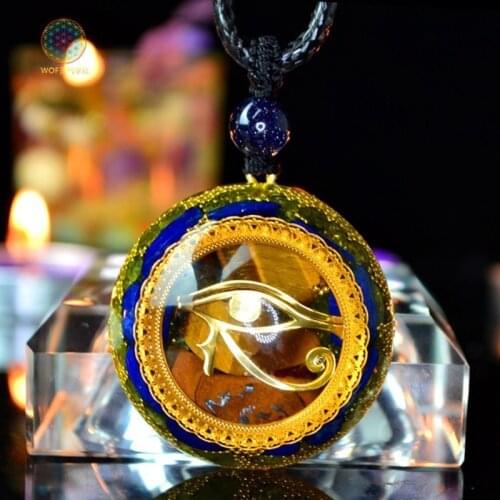 Orgonite Energy Pendant Orgone Crystal Necklace Men And Women Career Amulet Magnetic Field Energy Converter witca