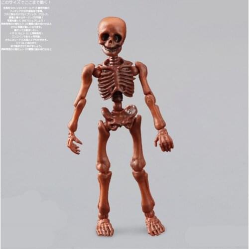 Movable Mr. Bones Skeleton Human Model Skull Full Body Mini Figure Toy Halloween