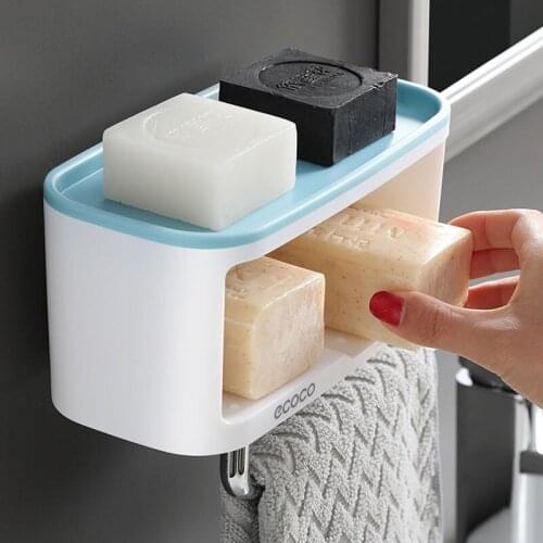 Ecoco Bathroom Soap Shelf, Punch-free Bathroom Shelves, Wall Mounted Shower Shelf, Multi-purpose Holder for Toilet Paper Shampoo