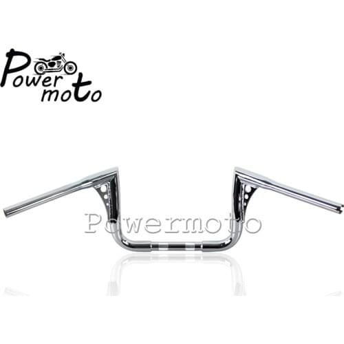 Chrome Motorcycle 10" Rise Handlebar Drag For Harley Sportster Touring Softail FLST FXST XL Custom 32" Wide Taper Handle Bar
