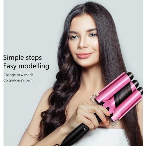 3 Barrel Curling Iron Wand 25mm Hair Waver Curler Iron Triple Barrels Hair Waving Styling Tools Crimping Tool for Deep Waves