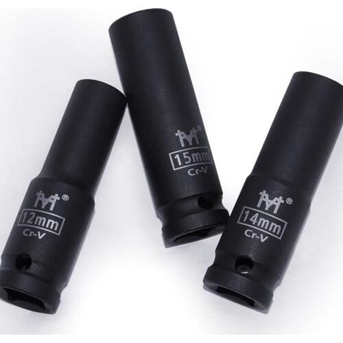 1Pcs 1/2"DR.Impact Deep Socket 6 Point Axle Nut Socket CR-V 10mm 11mm 12mm 13mm 14mm 15mm 16mm 17mm 18mm 19mm 21mm to 34mm