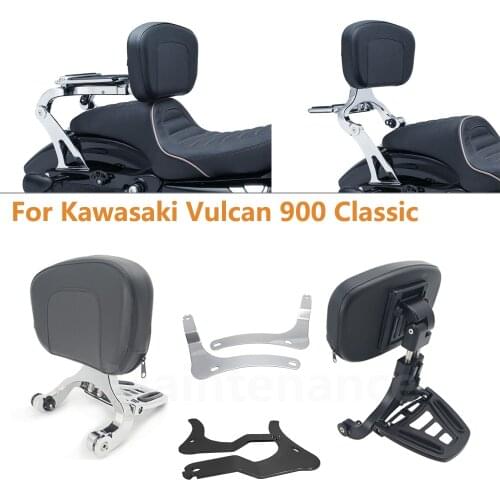 Motorcycle Backrest Multi-Purpose Driver Passenger Backrest with Folding Luggage Rack For Kawasaki Vulcan 900 Classic