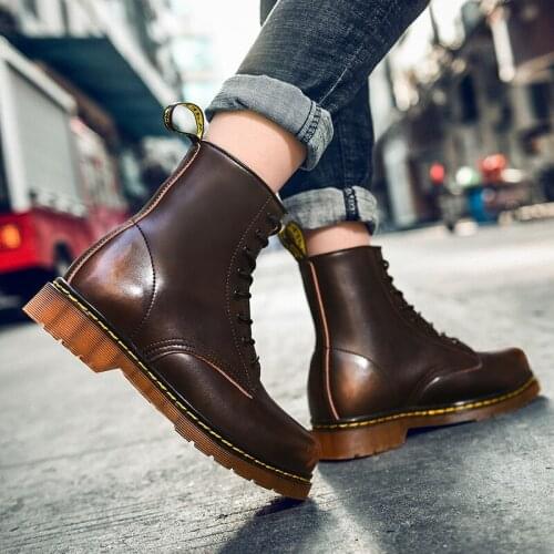 High Top Shoes Men Mens Winter Footwear Shoes Men Leather Casual Boots Outdoor Man Zapatos Hombre Fashion Mens