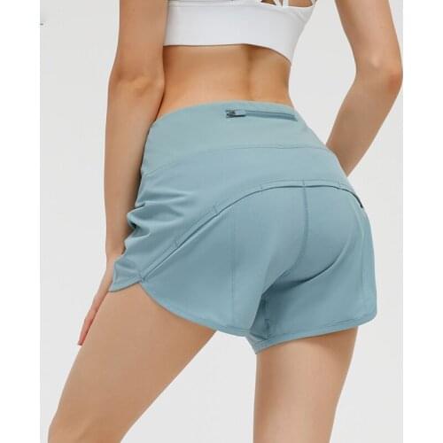 Heyyoga Women Lightweight Quick Dry Running Sport Shorts with Back Zipper Pocket Lined Mid Rise Gym Fitness Workout Shorts