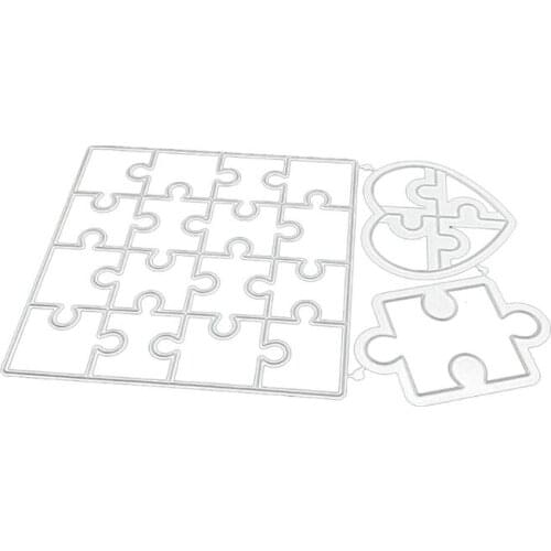 1 Set Heart Puzzle Metal Cutting Dies Stencil DIY Scrapbooking Album Stamp Paper Card Embossing Crafts Decor