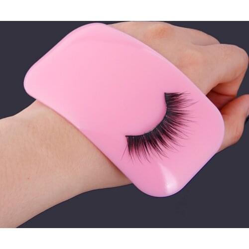 1Pcs NEW Reusable Pink Silicone False Eye Lashes Holder Pad Holder for Eyelashes Extension Rectangle Shape Makeup Tool #248883