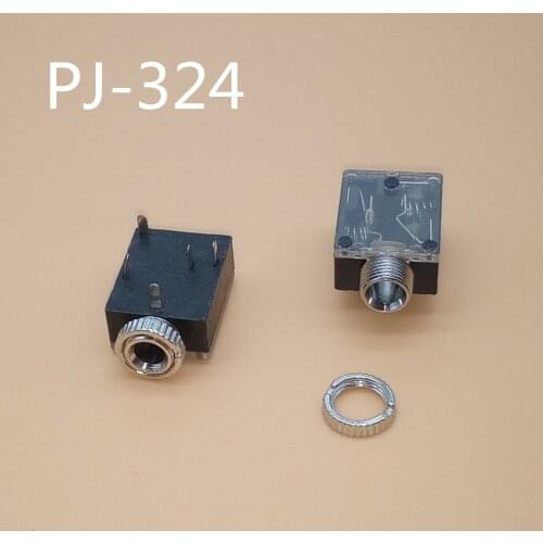 10PCS 3.5mm Stereo Audio Connector Female 5 Pin DIP Headphone Jack Socket PJ-324 PJ324