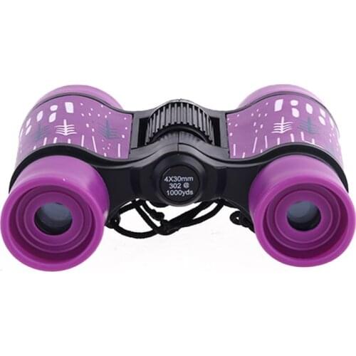 4x30 Binoculars Plastic Children Lightweight Telescope for Kids Eyepiece Optical Objective Lens A5YD