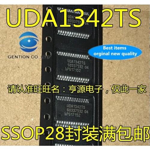 5PCS UDA1342 UDA1342TS UDA1344TS SSOP28 audio codec chip in stock 100% new and original