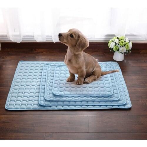 6 Sizes Washable Summer Cooling Mat for Dogs Cats Kennel Mat Breathable Pet Crate Pad Cusion Sleep Mat Pet Self Cooling Mat