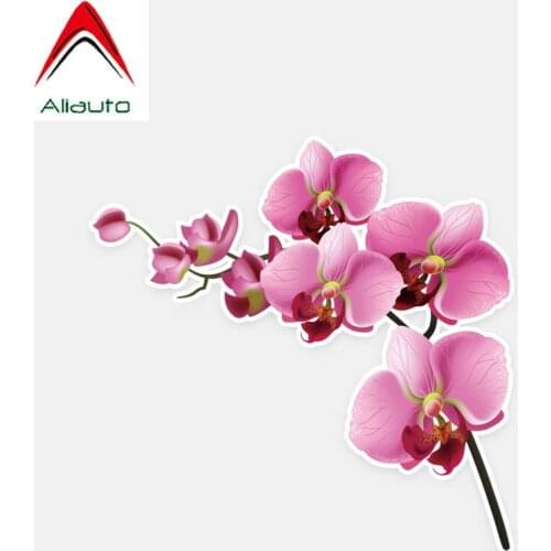 Aliauto Beautiful Orchid Car Stickers High Quality Auto Accessories Decorative Flowers Decal ,13*13cm