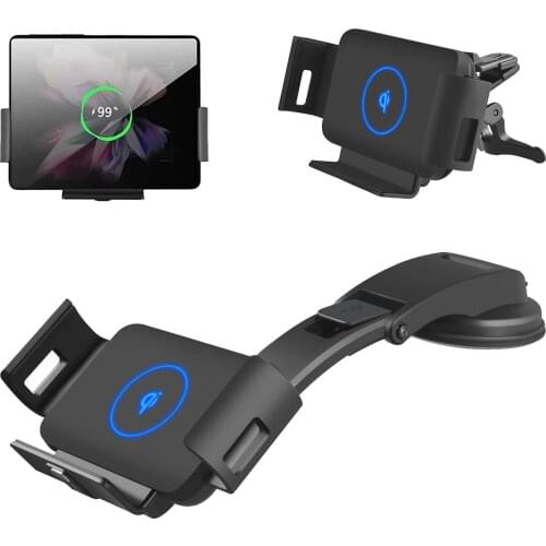 10W car wireless charger,auto sensing car bracket,designed for folding screen phone,for Samsung Galaxy Fold/S10/S9/S8/i11/X/XR/8